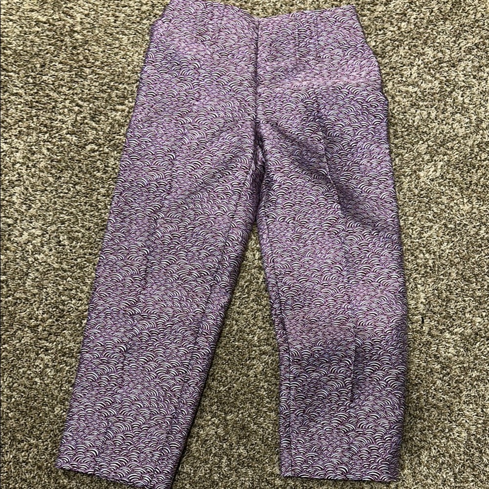 Kate Spade Purple and White Patterned Pants